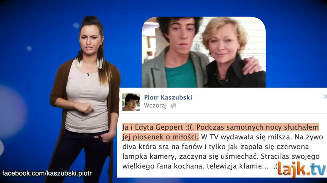 WRZUTA - Fejs Celebryje (29.10) – 20 letni milioner rozczarowany Edytą Geppert. Złote ...